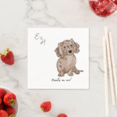 Serviette En Papier dachshund merl aquarelle Mariage Cocktail serviett (En situation)