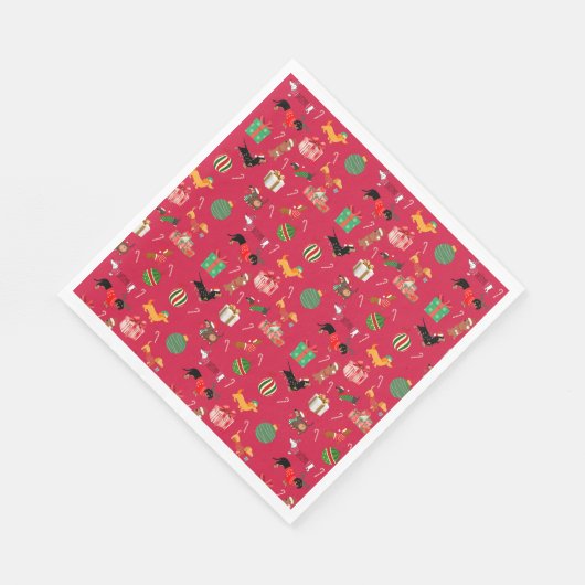 Serviette En Papier Dachshund Papier de vacances serviettes (Coin)