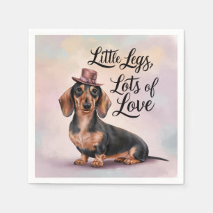 Serviette En Papier Dachshund Petits Jambes Beaucoup d'amour