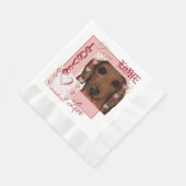 Serviette En Papier Dachshund Rouge      (Coin)