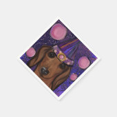 Serviette En Papier Dachshund Rouge         (Coin)