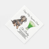 Serviette En Papier Dachshund Signature Mariage Boire (Coin)