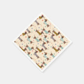 Serviette En Papier Dachshunds amusants en Casquette et pulls (Coin)