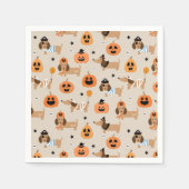 Serviette En Papier Dachshunds en Halloween Costumes Motif (Devant)