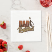 Serviette En Papier Dad Basketball Vintage Engraving Shirt Design_1 (En situation)