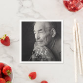 Serviette En Papier Dad Photo Memorial Tribute Funeral (En situation)
