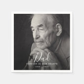Serviette En Papier Dad Photo Memorial Tribute Funeral (Devant)