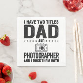 Serviette En Papier Dad Photographer Vintage Engraving Shirt Design_1 (En situation)