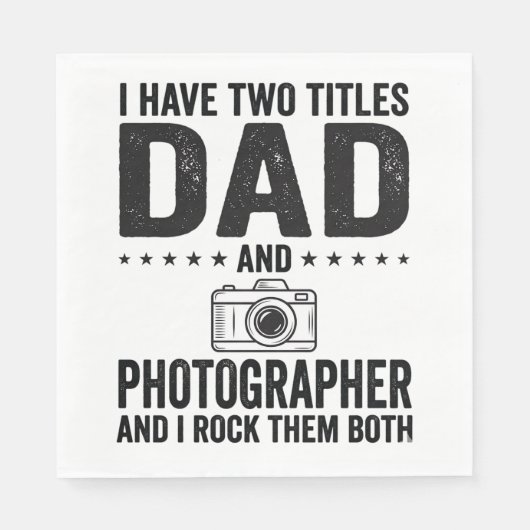 Serviette En Papier Dad Photographer Vintage Engraving Shirt Design_1 (Devant)