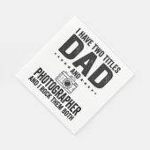 Serviette En Papier Dad Photographer Vintage Engraving Shirt Design_1 (Coin)