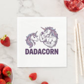 Serviette En Papier Dadacorn Funny Unicorn Dad Vector Shirt Design_1 (En situation)