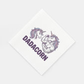 Serviette En Papier Dadacorn Funny Unicorn Dad Vector Shirt Design_1 (Coin)