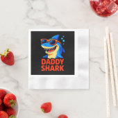 Serviette En Papier Daddy Shark Fêtes des pères cadeaux (En situation)