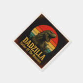 Serviette En Papier Dadzilla Père De La Fête des pères Des Monstres (Coin)