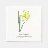 Serviette En Papier Daffodile botanique Pastel Flower (Devant)