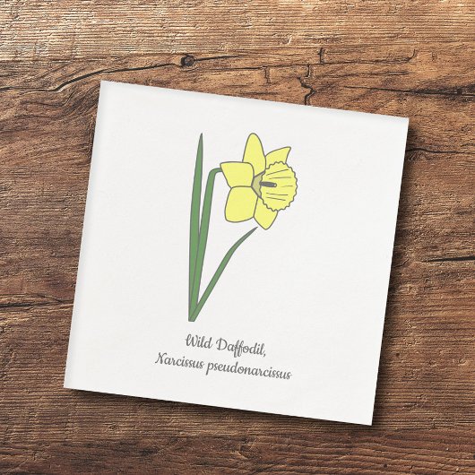Serviette En Papier Daffodile botanique Pastel Flower