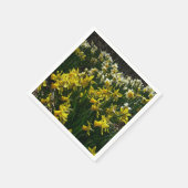 Serviette En Papier Daffodiles jaunes et blancs Fleurs de printemps (Coin)