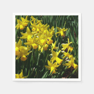 Serviette En Papier Daffodiles Jaunes I Fleurs De Printemps Cheveux