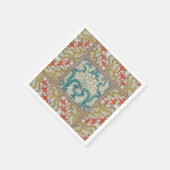 Serviette En Papier Daffodique chintz papier peint à fleurs Art nouvea (Coin)