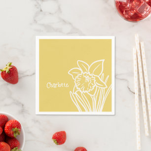 Serviette En Papier Daffodique de printemps