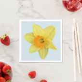 Serviette En Papier Daffodique de printemps jaune (En situation)