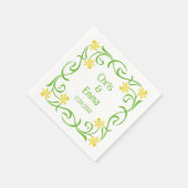 Serviette En Papier Daffodiques de printemps (Coin)