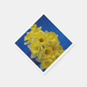 Serviette En Papier Daffodiques sur bleu (Coin)