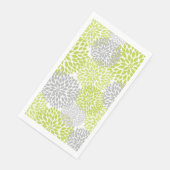 Serviette En Papier Dahlia Bouquet - gris chartreuse (Coin)