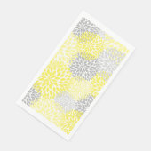 Serviette En Papier Dahlia Bouquet - gris jaune (Coin)