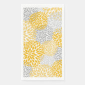 Serviette En Papier Dahlia Bouquet - Papier jaune moutarde serviettes  (Devant)