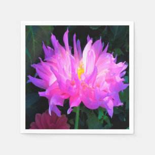 Serviette En Papier Dahlia Cactus Rose et Violet Incroyable