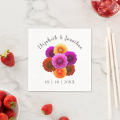 Serviette En Papier Dahlia Mariage d'automne (En situation)