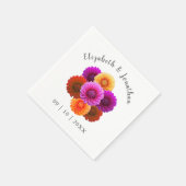 Serviette En Papier Dahlia Mariage d'automne (Coin)