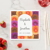 Serviette En Papier Dahlia Mariage d'automne (En situation)
