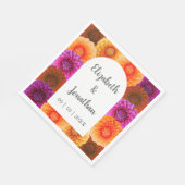 Serviette En Papier Dahlia Mariage d'automne (Coin)