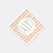 Serviette En Papier Dainty Wildflower Stripes Baby Shower Due Date (Coin)