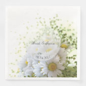 Serviette En Papier Daisées en Amour - Bouquet Mariage modifiable (Devant)
