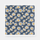 Serviette En Papier Daisies on Blue Denim Birthday  (Devant)