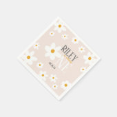 Serviette En Papier Daisy 1er anniversaire Napkin (Coin)