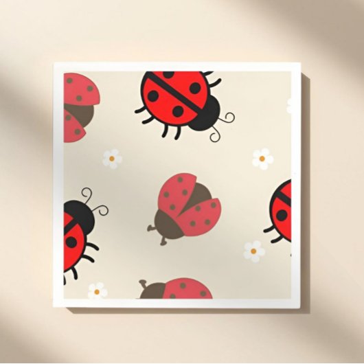 Serviette En Papier Daisy and Ladybug Birthday Party 