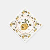 Serviette En Papier Daisy Beehive Bumblebee Bee Baby shower (Coin)