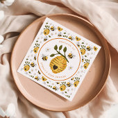 Serviette En Papier Daisy Beehive Bumblebee Bee Baby shower