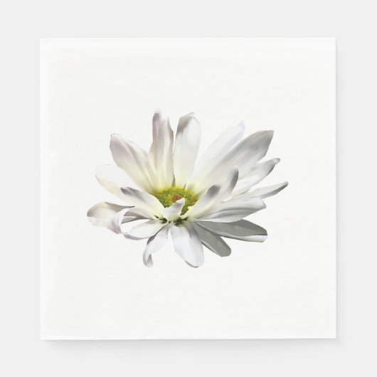 Serviette En Papier Daisy blanche simple (Devant)
