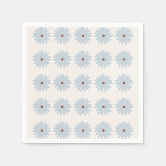 Serviette En Papier Daisy bleu clair (Devant)