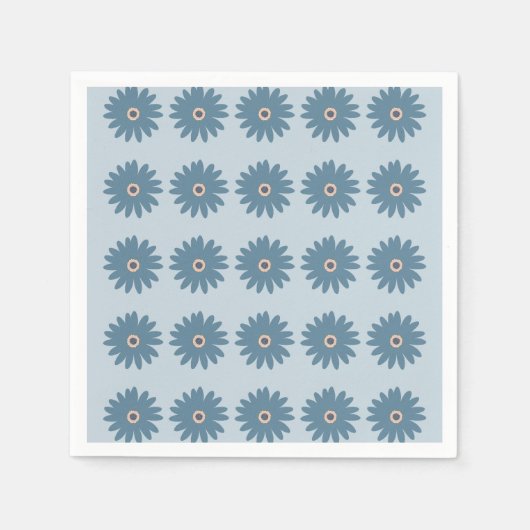 Serviette En Papier Daisy Bleue (Devant)
