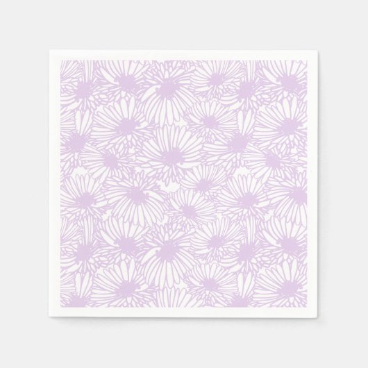 Serviette En Papier Daisy Blooms - Airy Lilac (Devant)
