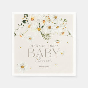 Serviette En Papier Daisy Boho Baby in Bloom Shower