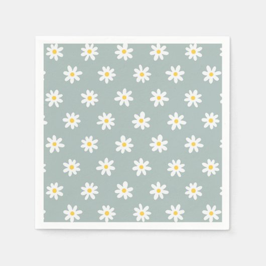 Serviette En Papier Daisy Boho Floral (Devant)