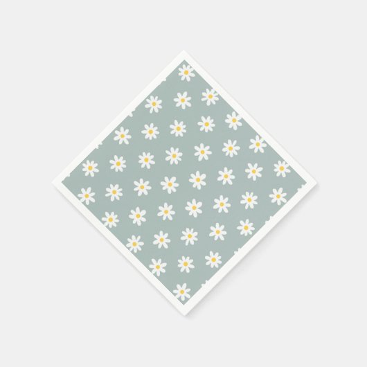 Serviette En Papier Daisy Boho Floral (Coin)