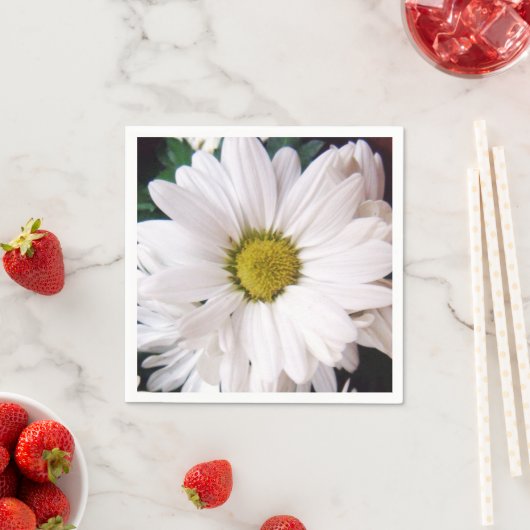 Serviette En Papier *Daisy* Cocktail Party Napkins (En situation)